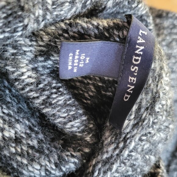 Lands End Womens Grey Wool Blend Cardigan Sweater Coat Size M - Picture 5 of 5